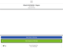 Tablet Screenshot of hibachigrillrogers.com